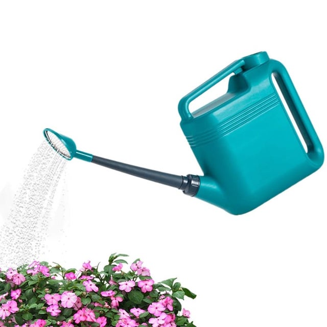 Konewka 5L z systemem nawadniania kropelkowego – plastikowa konewka ogrodowa z długą dyszą do precyzyjnego podlewania – odpowiednia do ogrodów warzyw