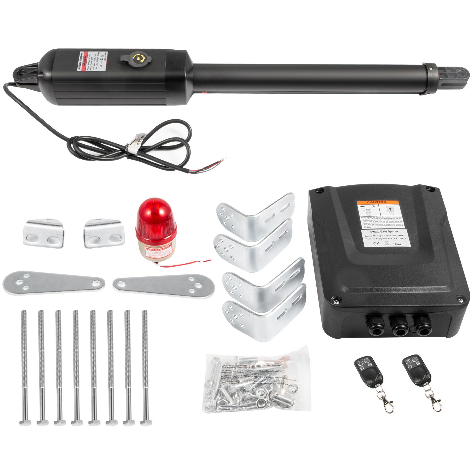 Ouvre-porte automatique électrique,capacité VEVOR 380 kg,ouvre-porte battant unique,longueur 5,5 m,vitesse 16 mm/s,80 W,avec télécommande - 8