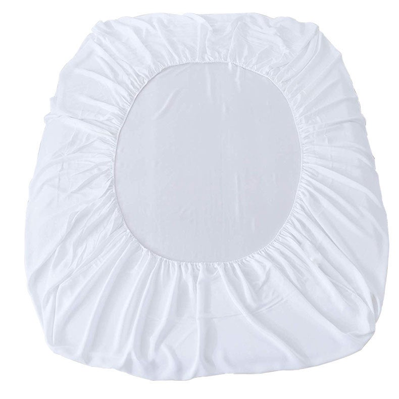 Drap housse imperméable pour hôtel et maison, protège-matelas anti-urine, uni blanc brossé, 140*200+30cm - 8