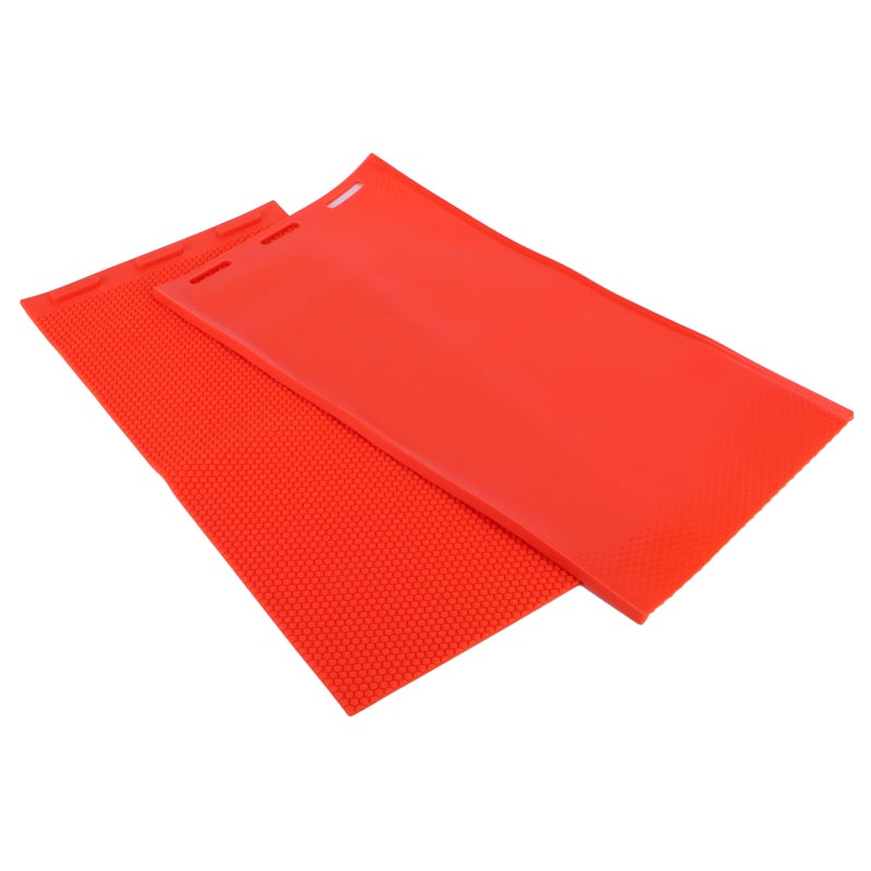 Conjunto de 2 moldes italianos de cera em relevo de 5,4 mm, com manuais de instruções, feitos de borracha, para apicultura (vermelhos). - 3