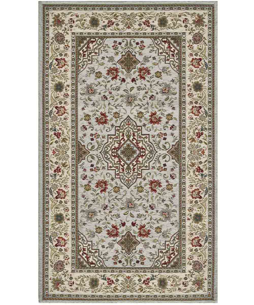 Dywan welurowy antypoślizgowy TABRIZ 115x175 cm SZARY | GalleriaFarah1970
