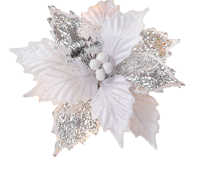 Chunyin 24 Pièces 3 Taille Fleurs de Poinsettia Artificielles
