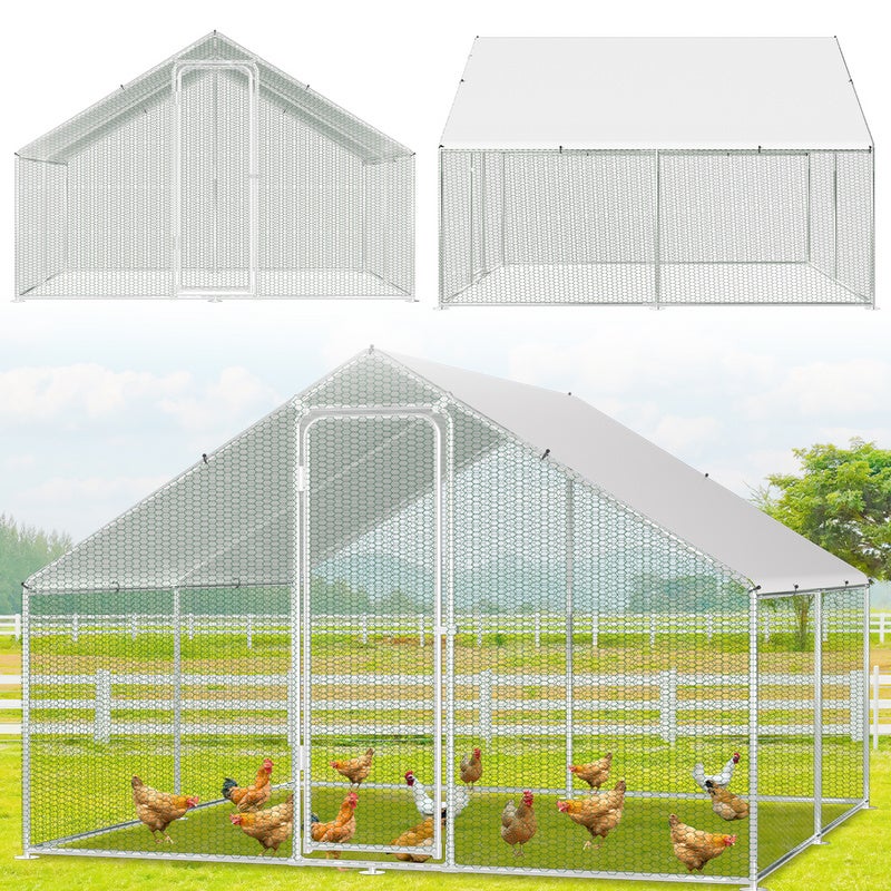 Enclos Poulailler 9m² Parc Grillagé 3x3m Acier Galvanisé | Rakuten