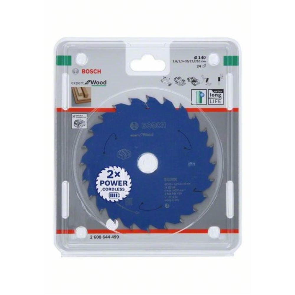 Bosch lame de scie circulaire Expert pour le bois, 140 x 1,8 / 1,3 x 20, 24 dents - 2