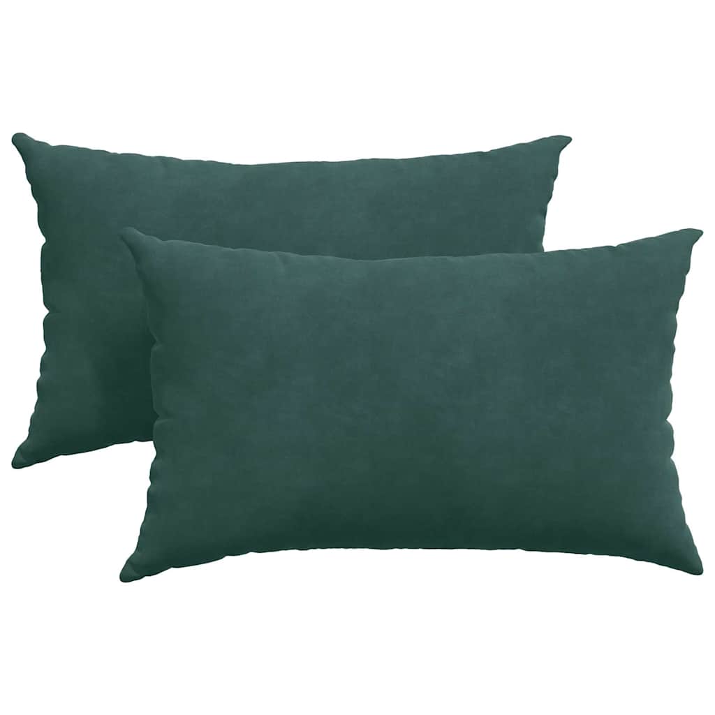 Coussins de canapé 2 pcs Vert foncé 50 x 30 cm vidaXL - 2