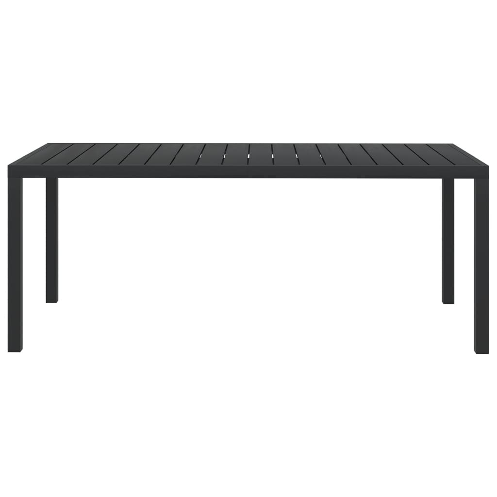 Table De Jardin En Aluminium Et WPC - Noir - Dimensions 185x90x74 Cm - Résistante Aux Intempéries, Facile à Assembler - 10