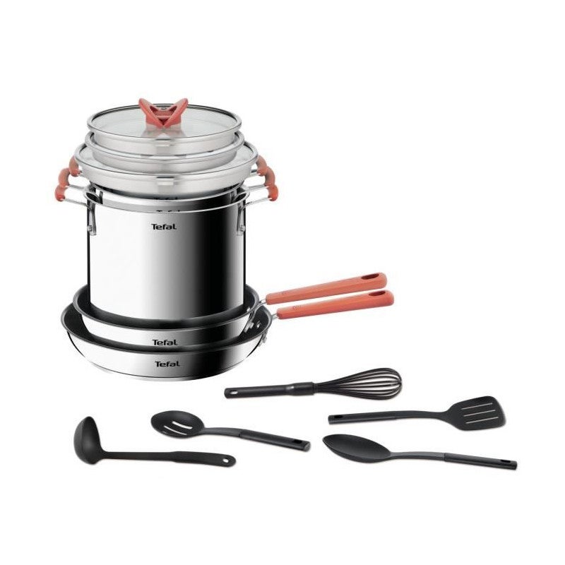 TEFAL G721SD74 Batterie de cuisine 13 pieces, Induction, Acier
