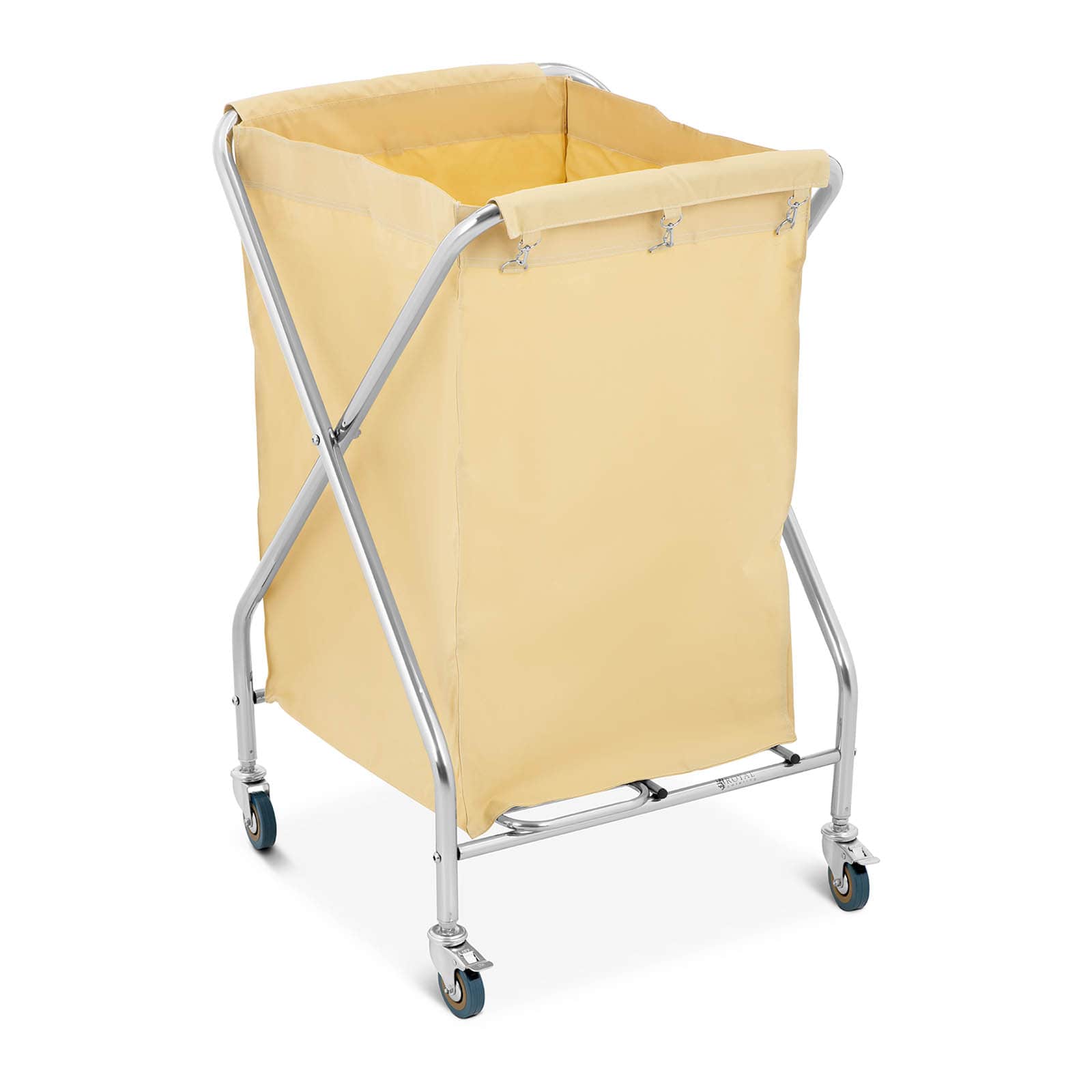 Carro cesto para la ropa sucia con ruedas (200 litros, 4 ruedas de goma ...