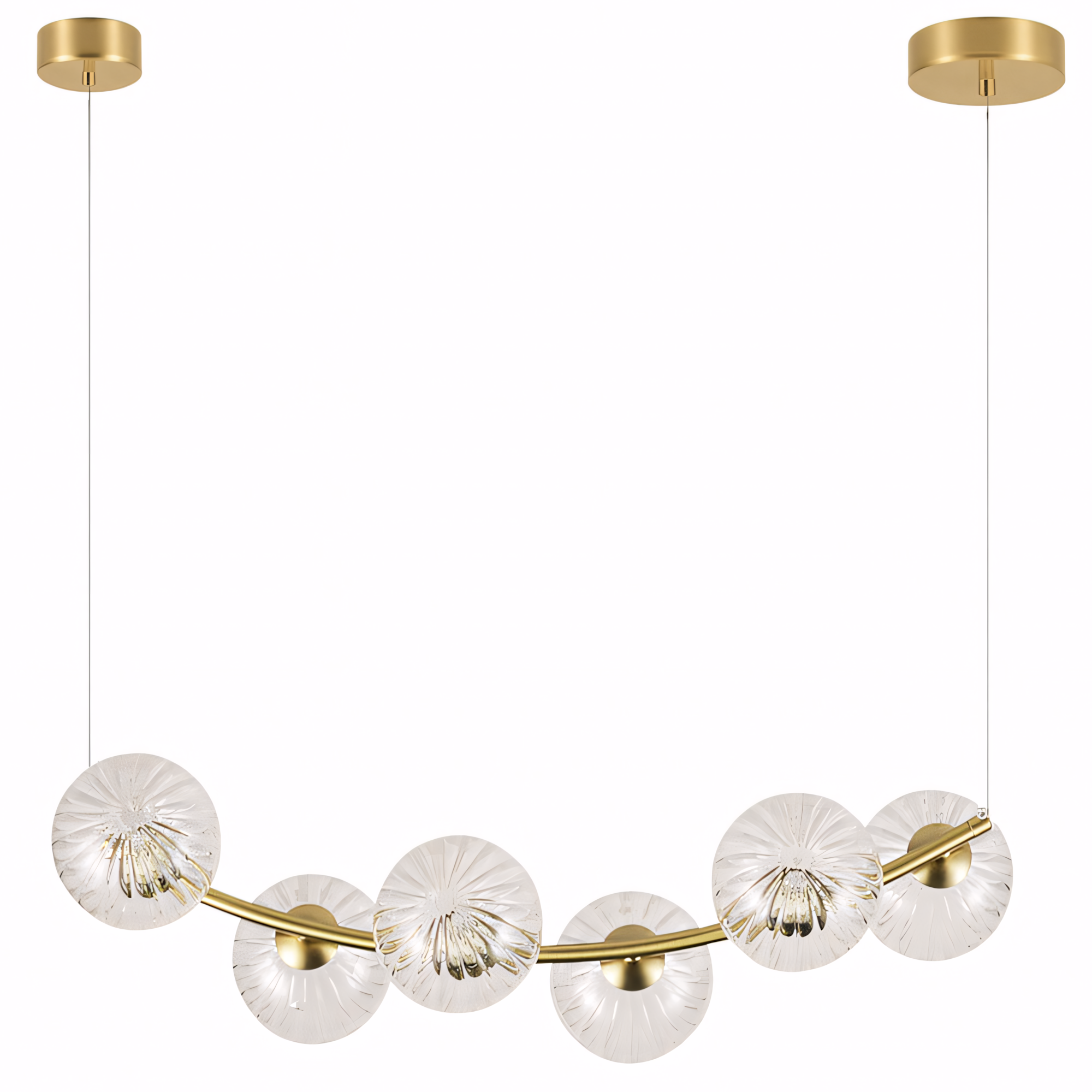 Lampa Sufitowa Wisząca Toolight G133-6Cp Złoty