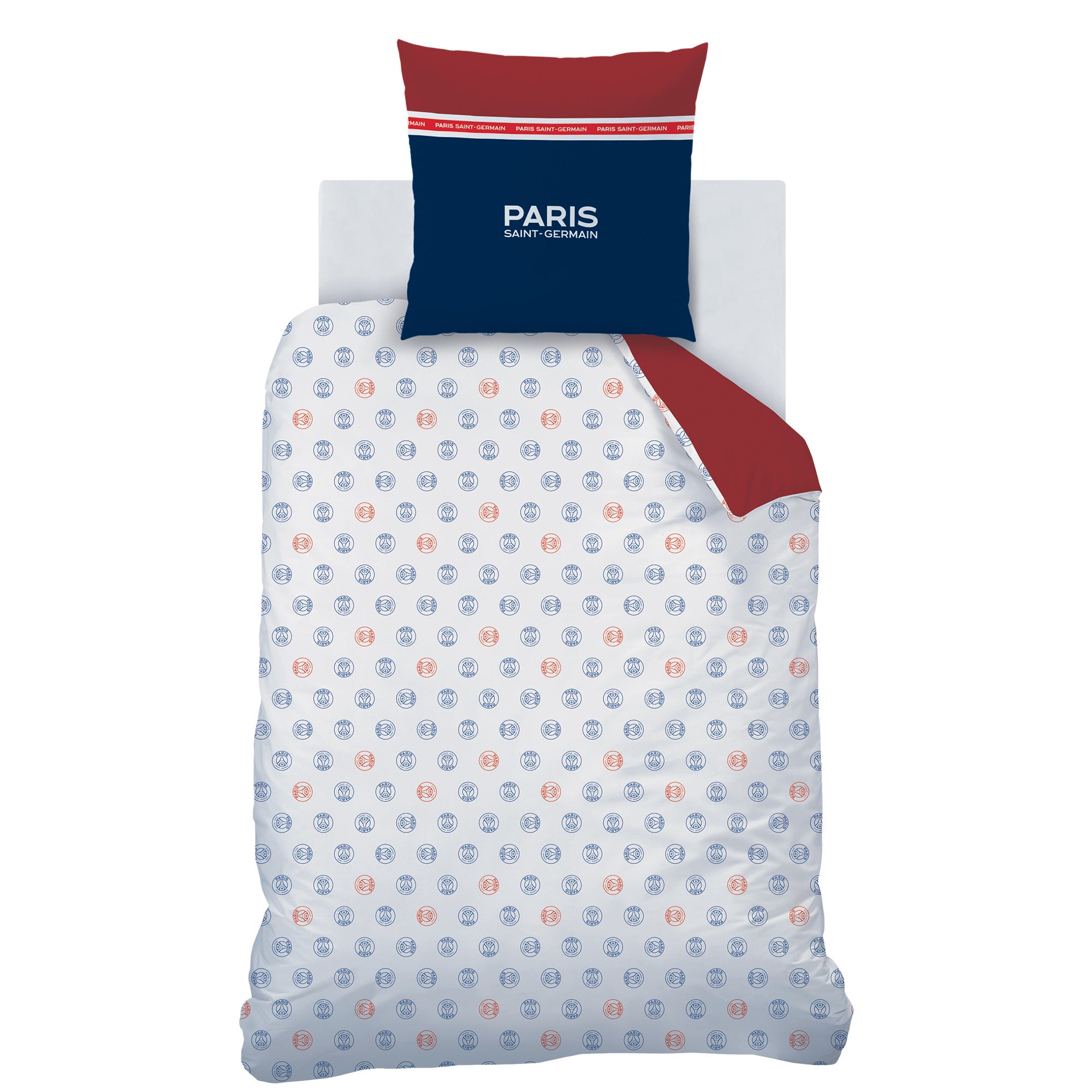 Parure de lit imprimée 100% coton, PSG MINIMALISTE - 4