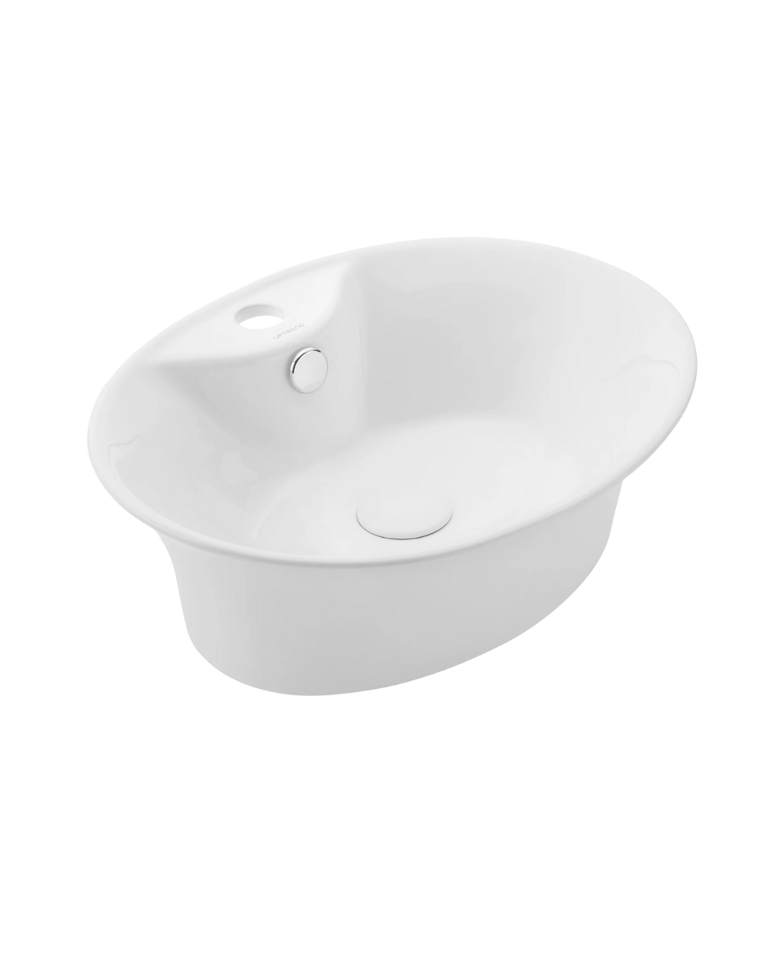 Umywalka nablatowa Uptrend TULIP biały połysk, z otworem na baterię oraz przelewem 1 szt.