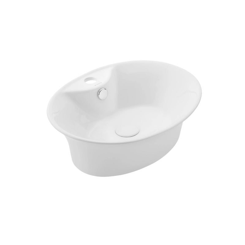Umywalka nablatowa Uptrend TULIP biały połysk, z otworem na baterię oraz przelewem 1 szt.