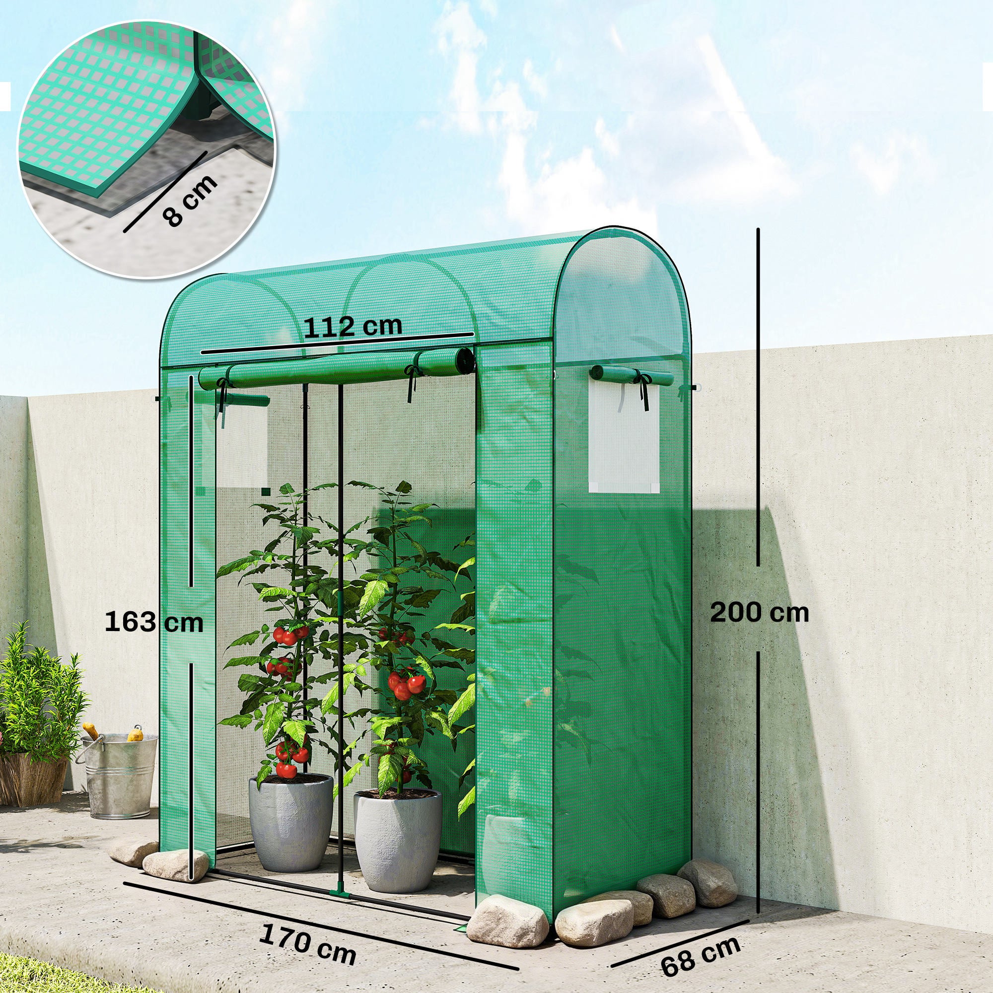 Serre de jardin PE Outsunny - 3
