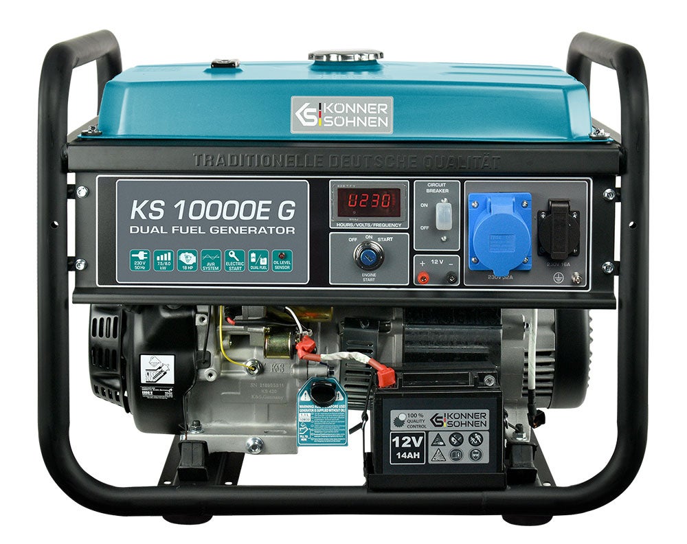 Generator benzynowo-gazowy „Könner &amp; Söhnen” KS 10000E G Moc maksymalna, kW 8