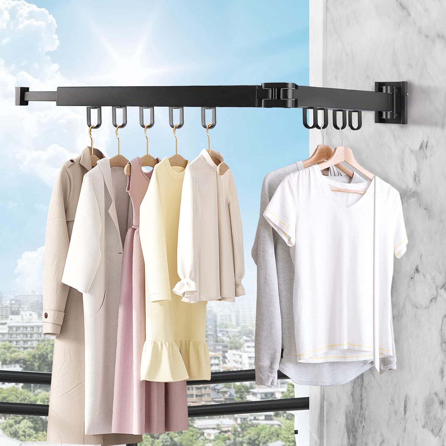 Etendoir Linge Étendoir Mural Séchoir à Linge Etendoir Linge Interieur Extensible Étendoir à Linge 90cm Rabattable pour Balcon, Salle de Bain, Hôtel | Leroy Merlin
