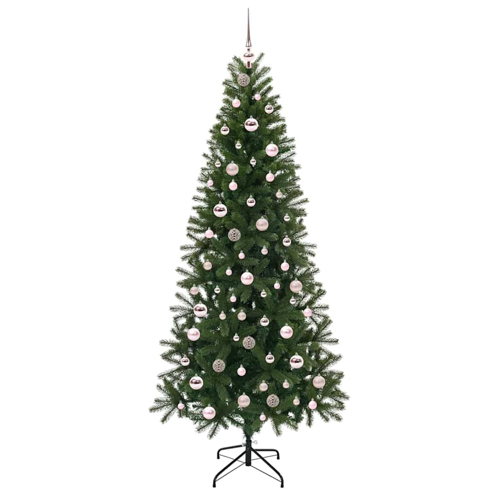 Sapin de Noël | Arbre de Noël artificiel avec 300 LED Vert 210 cm PE et PVC - 4