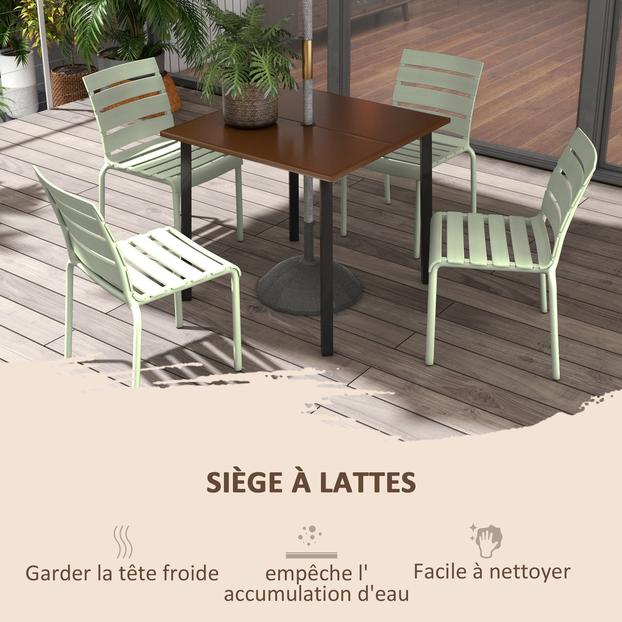Ensemble de chaises de jardin PP Outsunny - 4