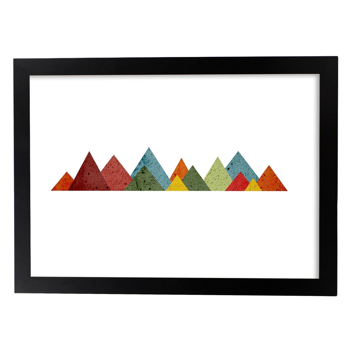 Tableau Sur Toile Vikings Drakkar Montagnes - Poster Décoratif Islandburner 100x57cm