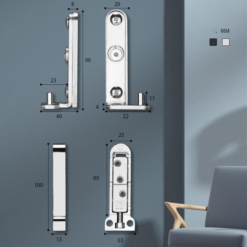 Zawias ukryty z regulowaną osią pionową do drzwi drewnianych o wadze do 70 kg - otwarcie 110°, precyzyjna regulacja 3D - 4