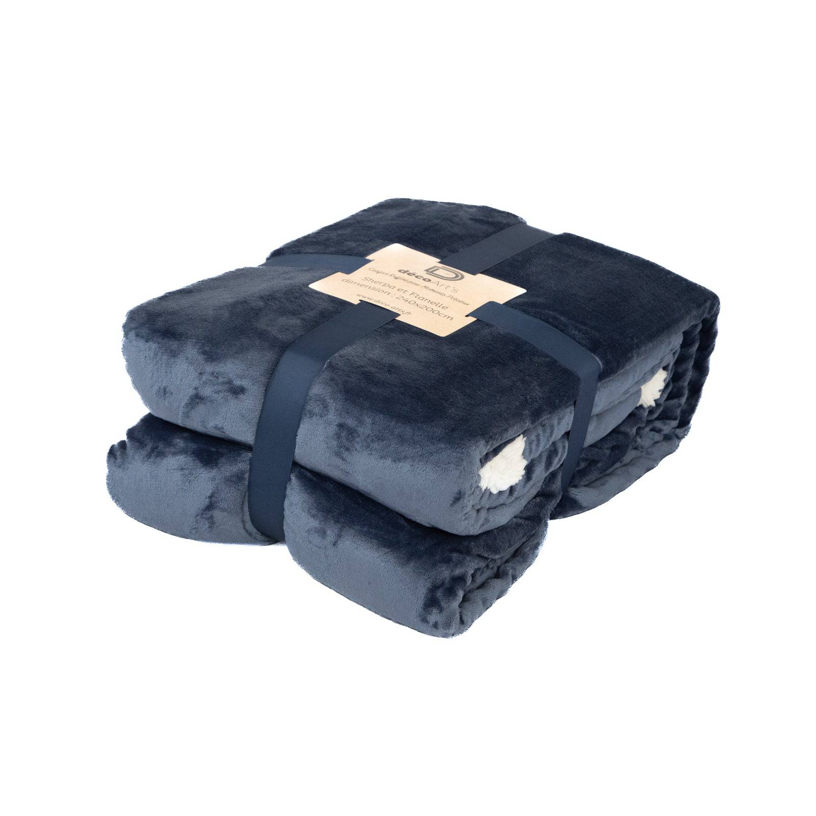 HOME DECO FACTORY THE Plaid in poliestere fodera Sherpa fibbia 120 x 150 cm