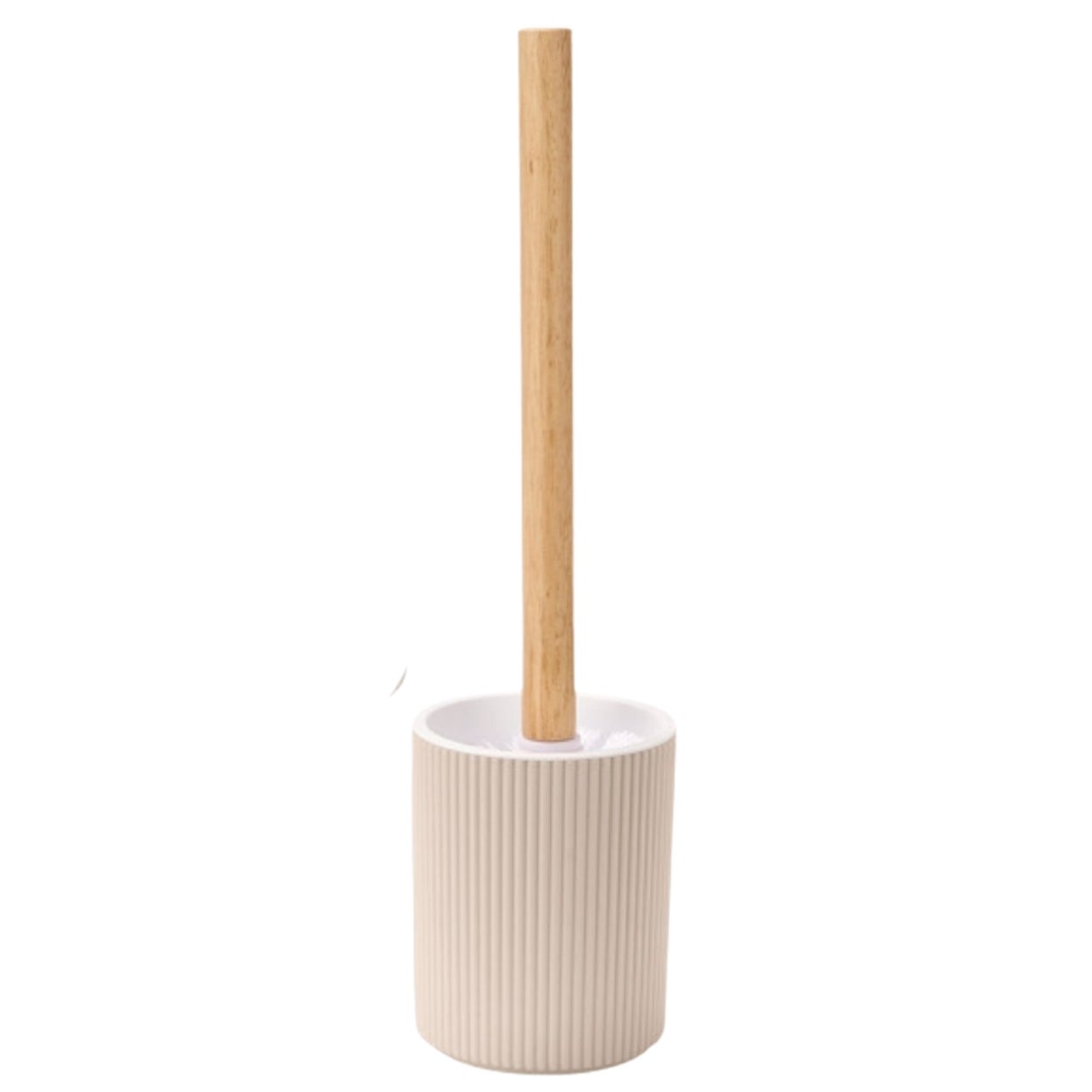 Szczotka do WC Berilo beżowa plastikowy pojemnik 10x10x35,5 cm 1 szt.
