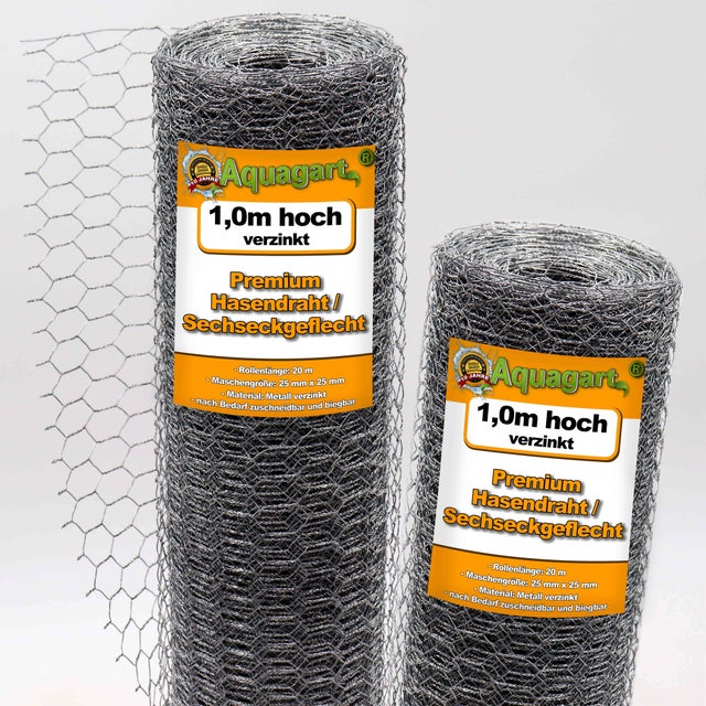 180 m grillage à maille hexagonale, grillage de poulailler, grillage pour enclos à lapins 100 cm 25mm x 25mm
