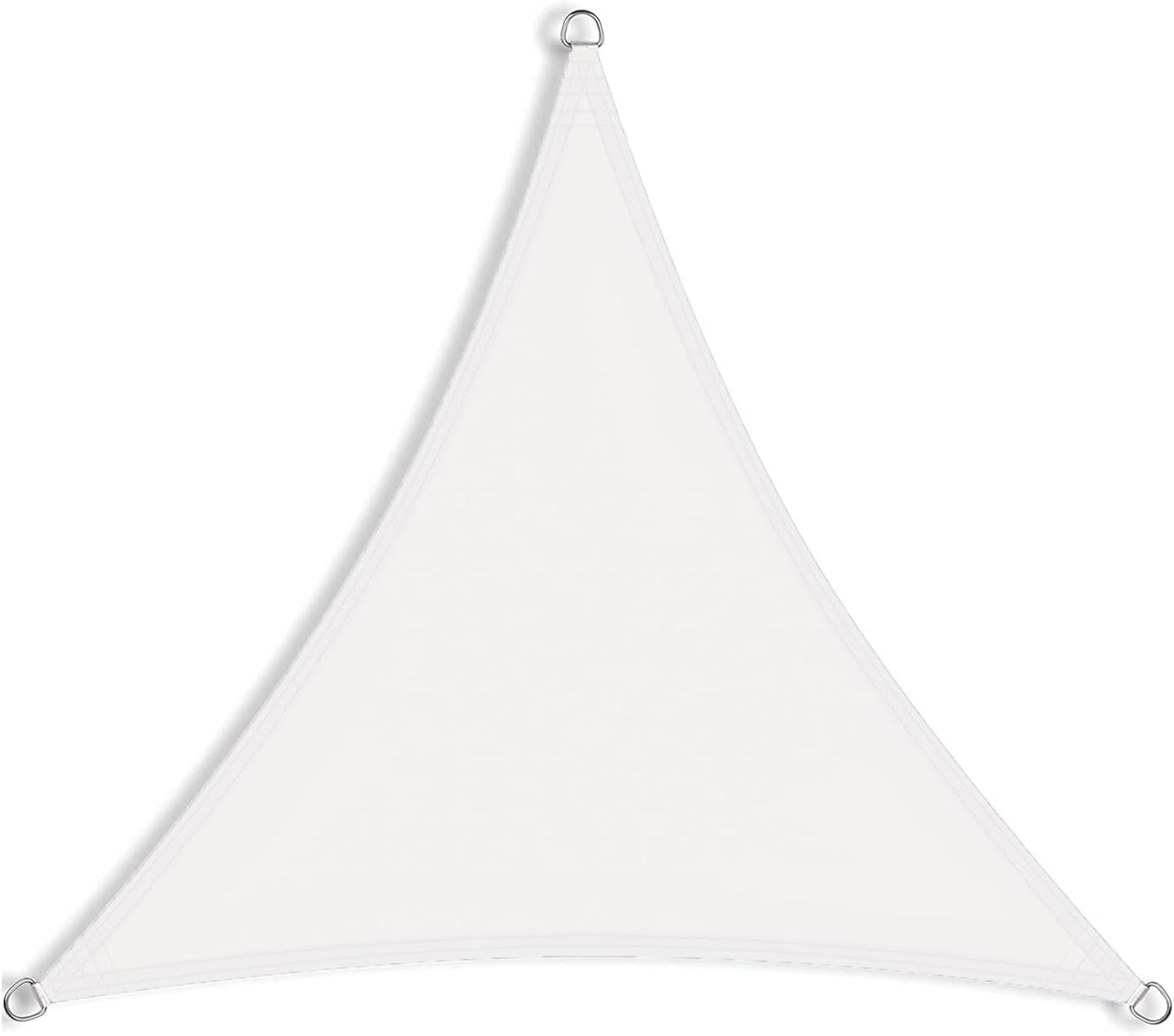 Wodoodporny trójkątny żagiel przeciwsłoneczny 2,4 x 2,4 x 2,4 m, tkanina poliestrowa z wodoodporną powłoką UV i płótnem pergoli z zestawem montażowym,