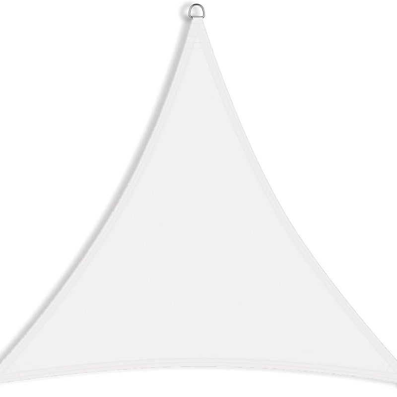 Wodoodporny trójkątny żagiel przeciwsłoneczny 2,4 x 2,4 x 2,4 m, tkanina poliestrowa z wodoodporną powłoką UV i płótnem pergoli z zestawem montażowym,