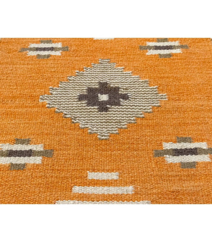 Hamid - KILIM AZTECA 110x60 - Tapis de salon Kilim, tissé à la main, 100 % laine, salon Kilim, chambre, salle à manger - 3