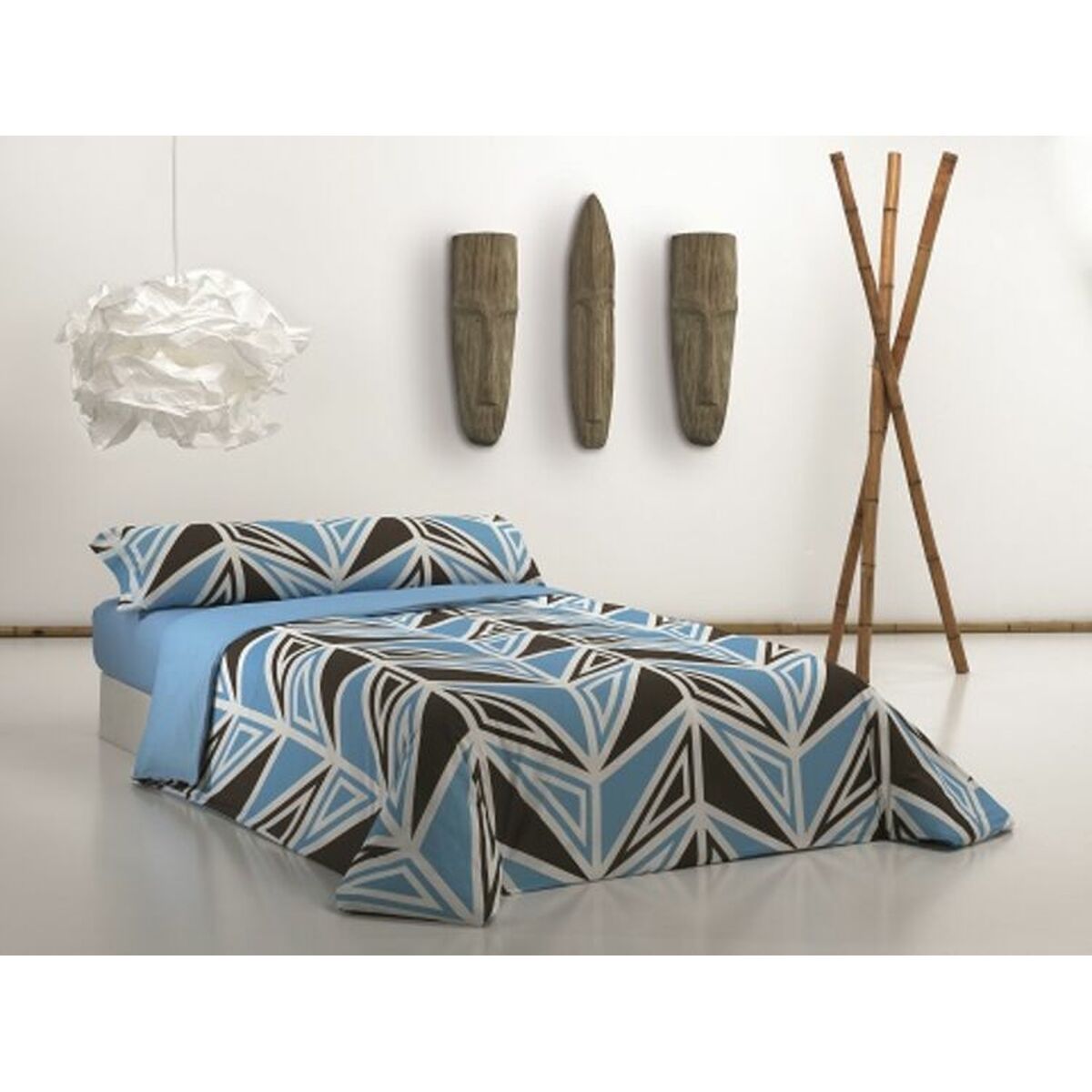 Juego de funda nórdica hosteline inca azul cama de 180 260 x 240 cm 4 piezas - marca: hosteline - ean: 8430316837625