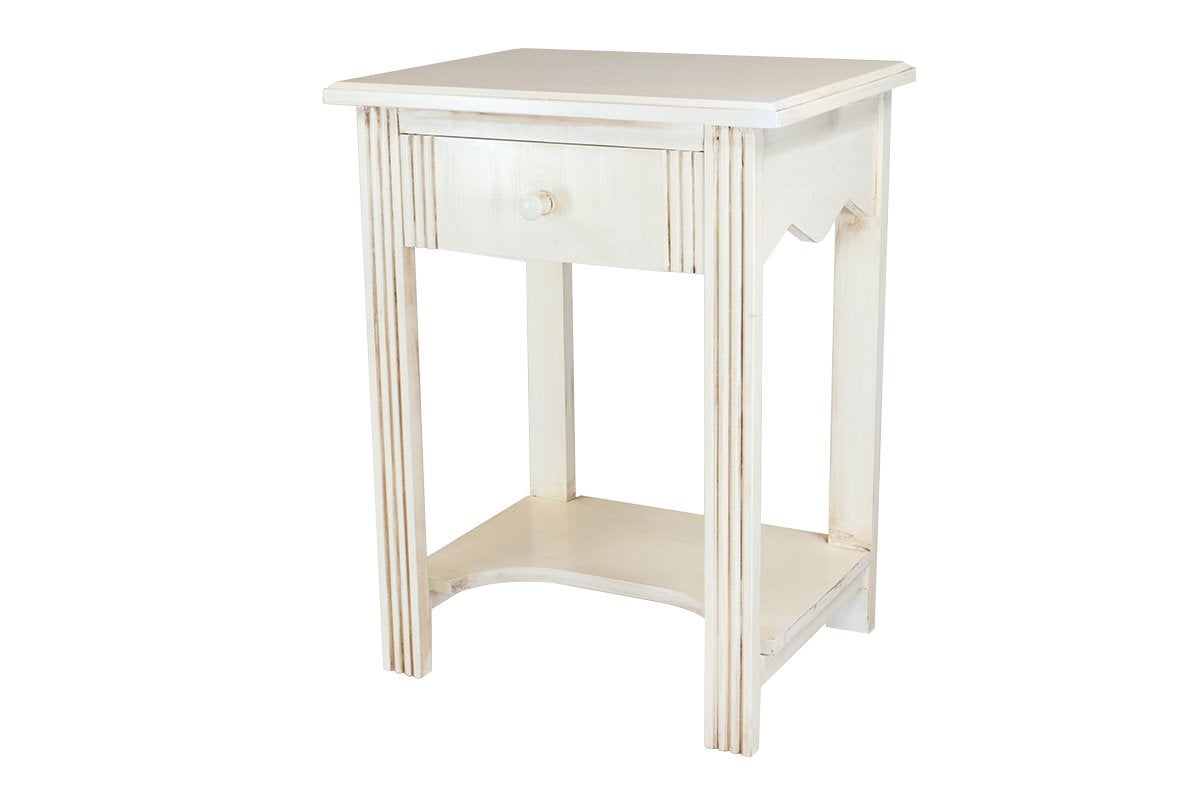 Table d'appoint blanc 50x50x60 cm bois d’ingénierie - Table Basse