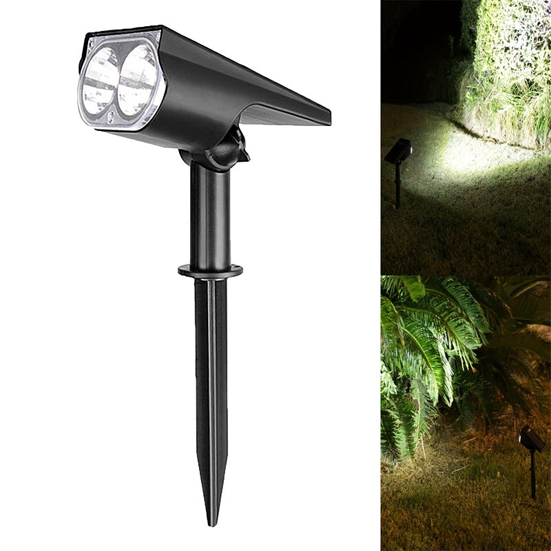 Zewnętrzna lampa solarna, reflektor solarny 2LED, wodoodporna IP65, światło białe, 800 lumenów, 1 sztuka