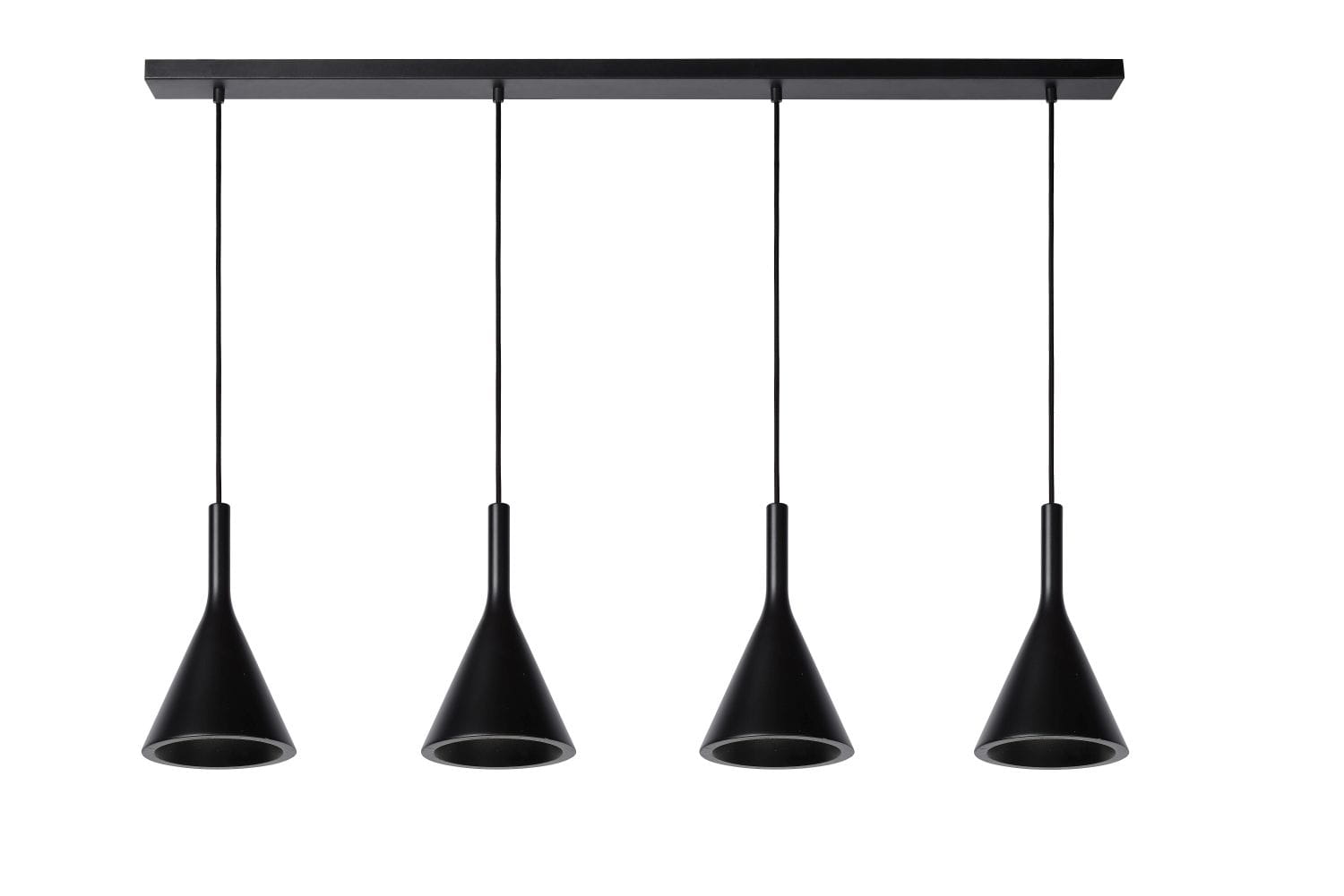 Suspension GIPSY - Noir - 4xE27 - Lucide - 2