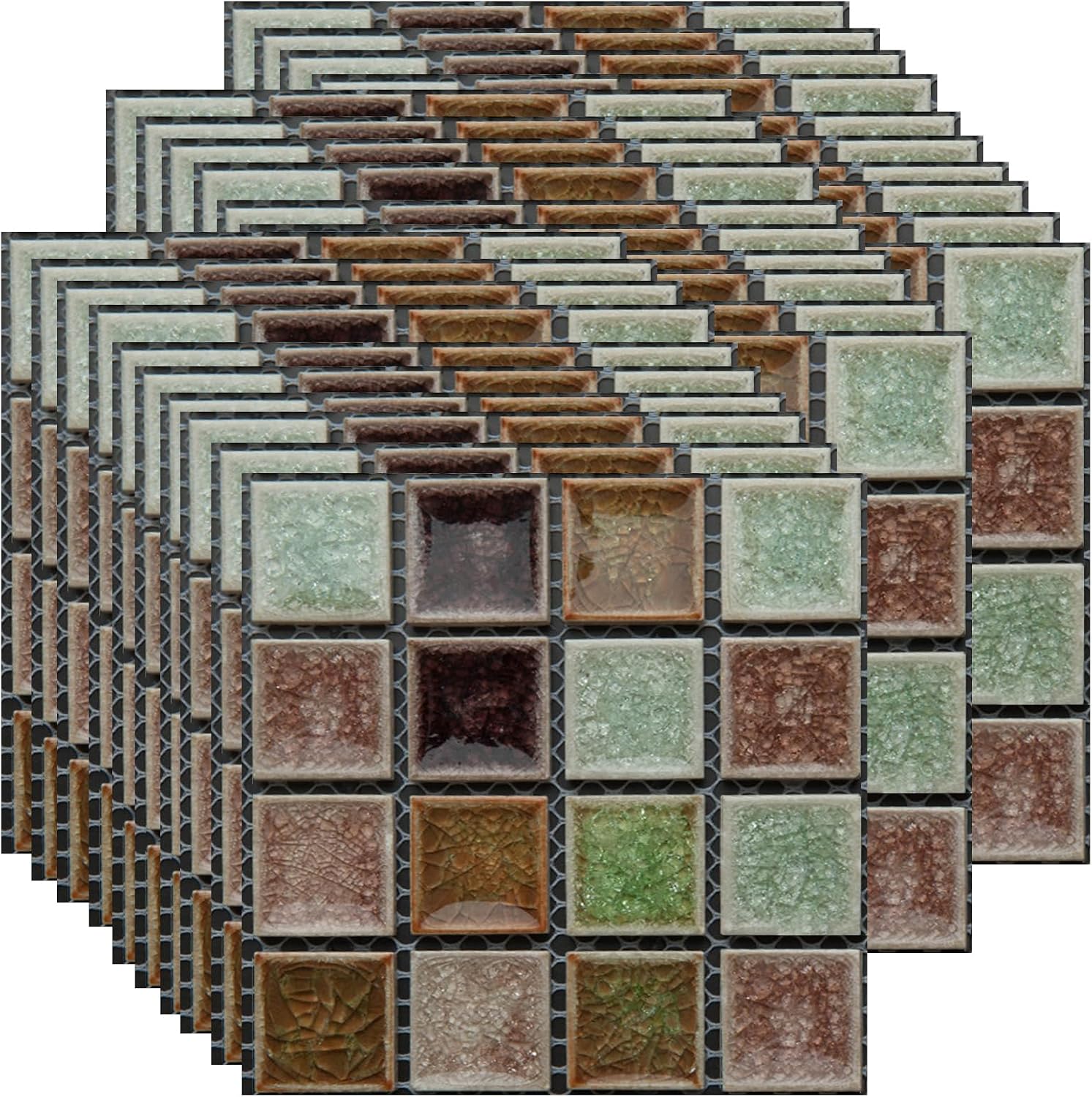 30 sztuk samoprzylepnych naklejek na płytki, 10x10 cm, trójwymiarowe naklejki na płytki z mozaiką marmurową, wodoodporne, odporne na ciepło