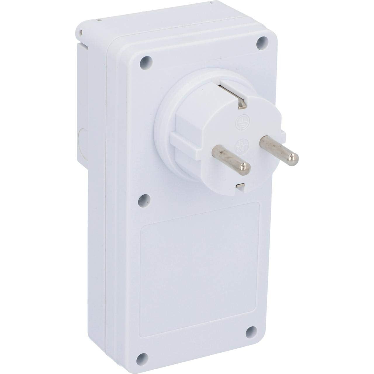 UNITEC Timer con funzione conto alla rovescia per esterni IP 44, analogico, sicurezza bambini, funzione crepuscolare, bianco - 2