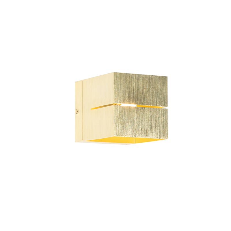 Nowoczesna lampa ścienna złota 9,7 cm - Transfer Groove