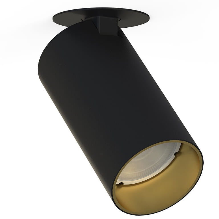 Oprawa sufitowa wpuszczana podtynkowa Mono czarno-złota 1xGU10x10W okrągła ruchoma IP20 wym: 11 x 5,5 x 5,5 cm metal Nowodvorski Lighting