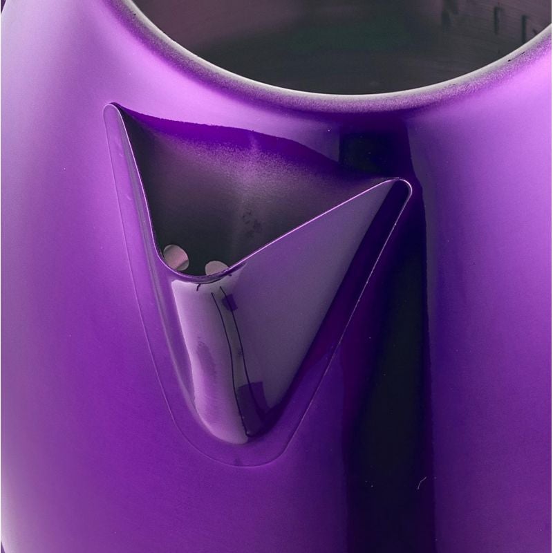 Herzberg, HG5011-PUR, Bollitore Elettrico 1,8L in Acciaio Inox Senza Fili Viola, Resistenza a Fondo Piatto 1500W, spegnimento Automatico, Livello di r - 3