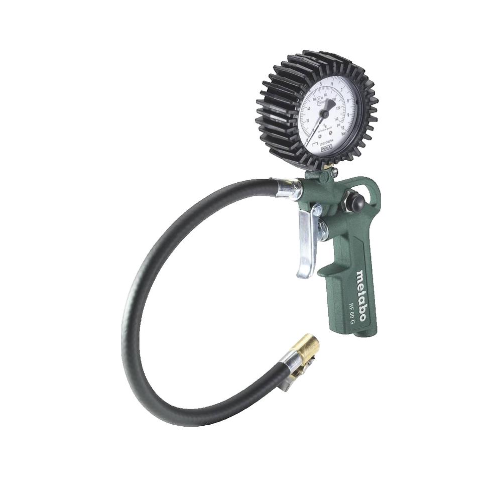 Pistolet do pompowania Metabo RF 60 G z manometrem osłoniętym elastyczny wąż 35 cm