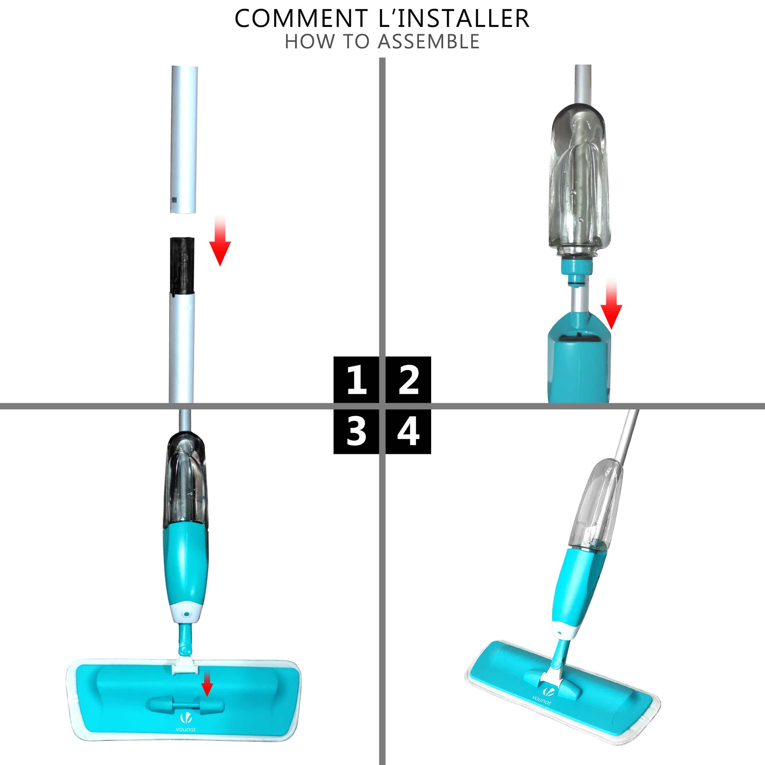 Balai vaporisateur lave sol bleu - 7