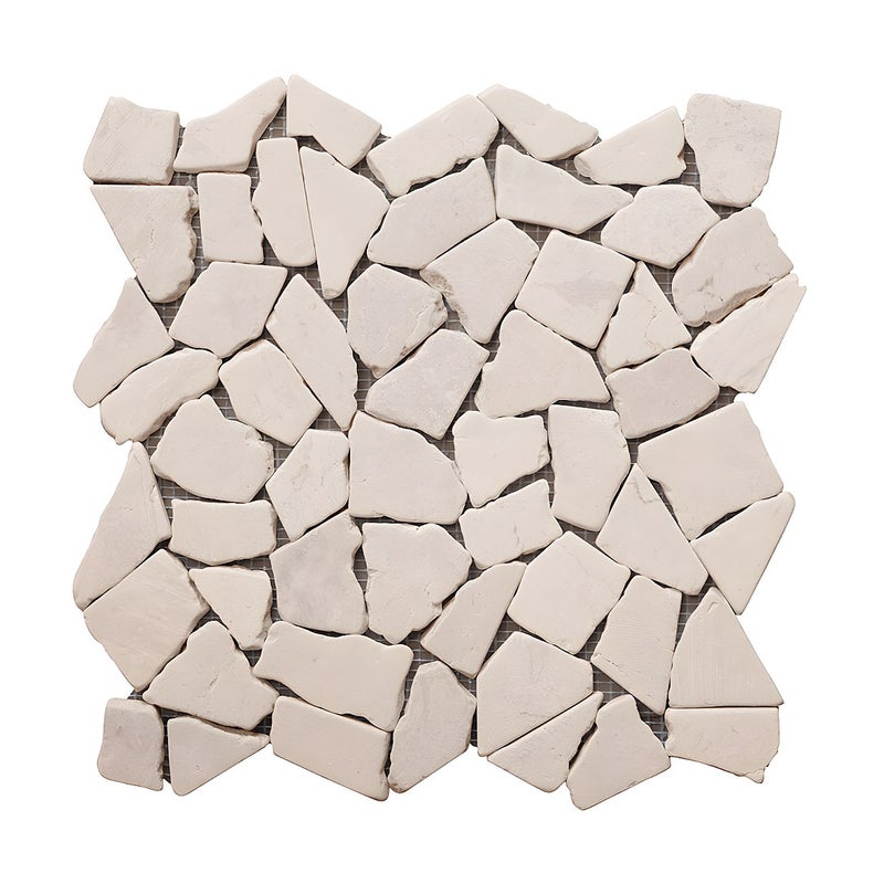 Mozaika ścienna i podłogowa POESY z naturalnego marmuru – kolor kremowy – paczka zawiera 1 m²