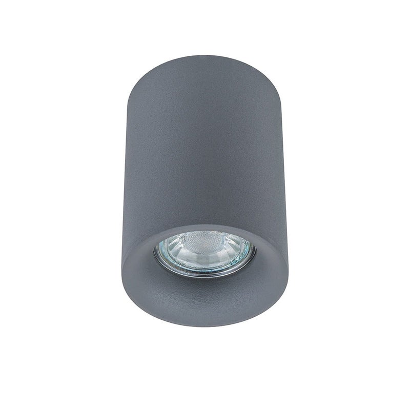 Reflektor sufitowy spot natynkowy Flynn okrągły szary 1xGU10x4W wym: 8 x 8 cm aluminium Italux