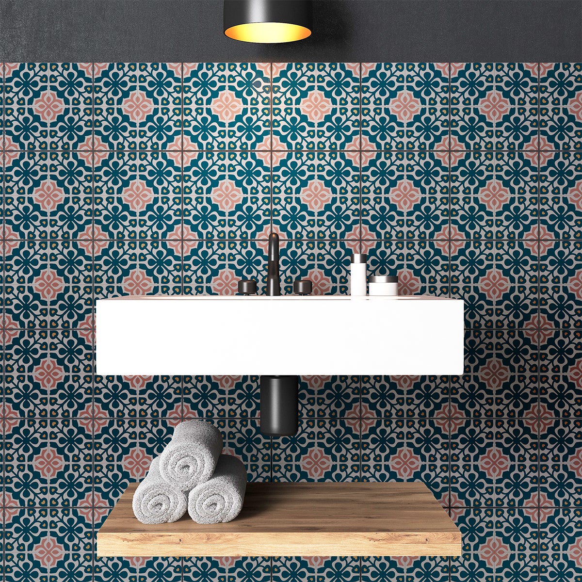 9 adesivi piastrelle azulejos Acantha - Sticker adesivo - adesivi murali - 9stickers20x20cm - 3