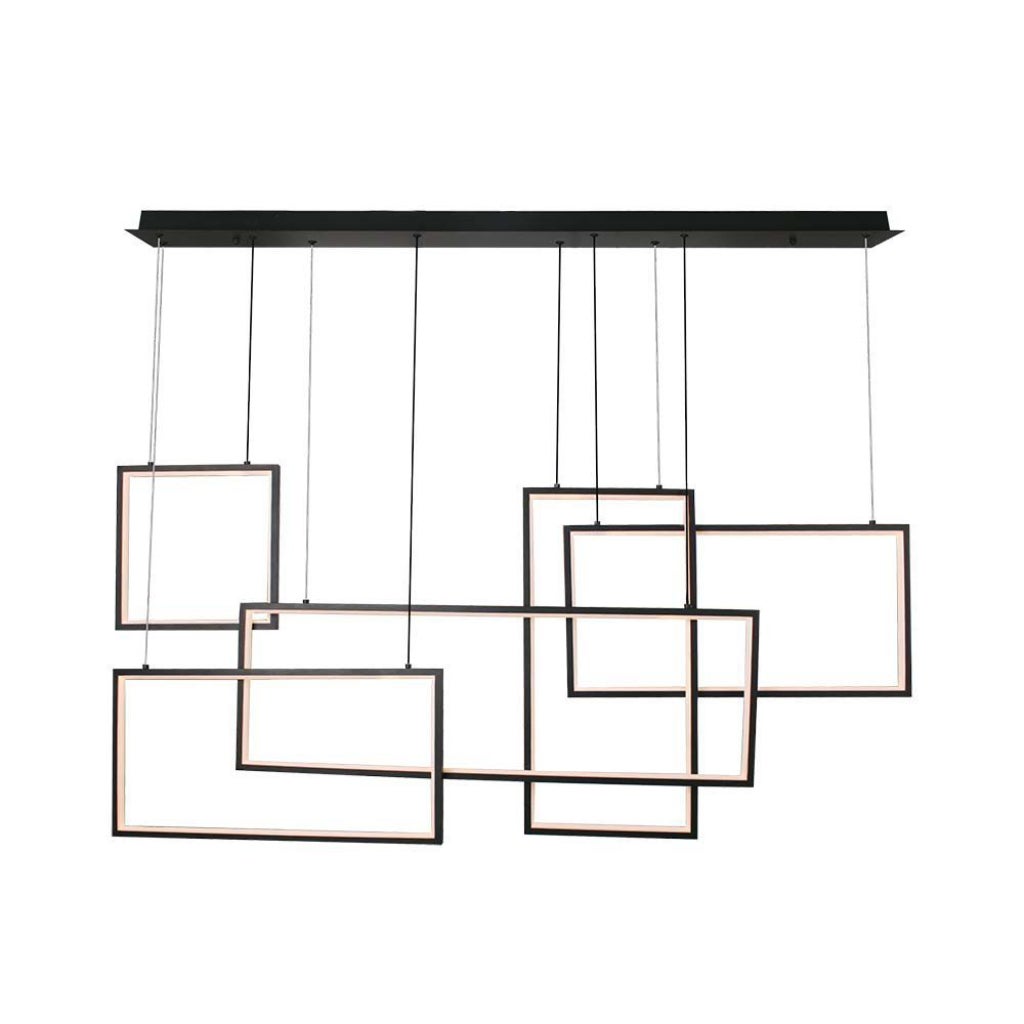 Lampa wisząca LED 45W 120*50*60cm Nowoczesny design Kolor czarny Ściemnialna 3000K