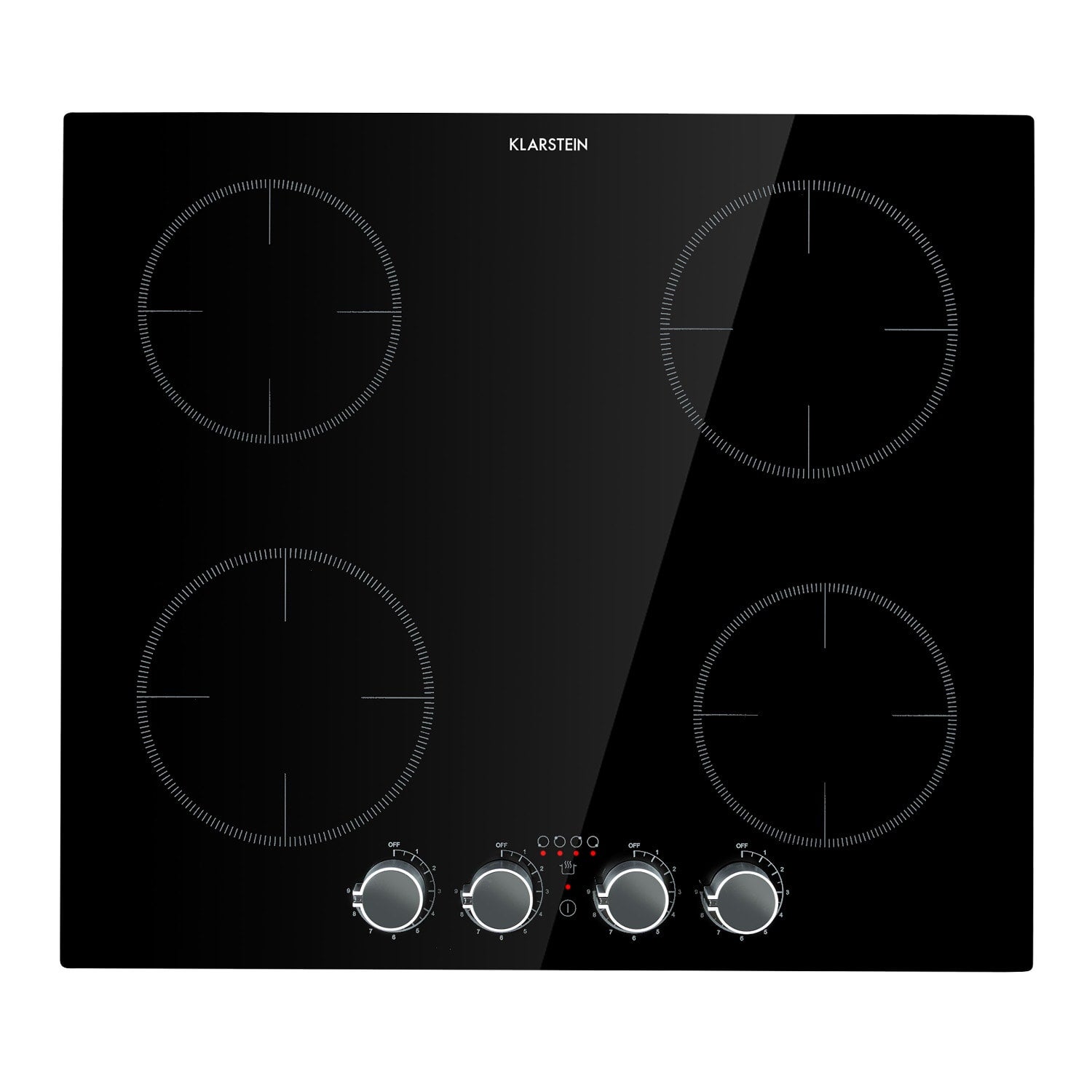 Klarstein Kochheld Cocina De Inducción De 4 Zonas, 6000W Y Perillas Vidrio Negro , Leroy Merlin