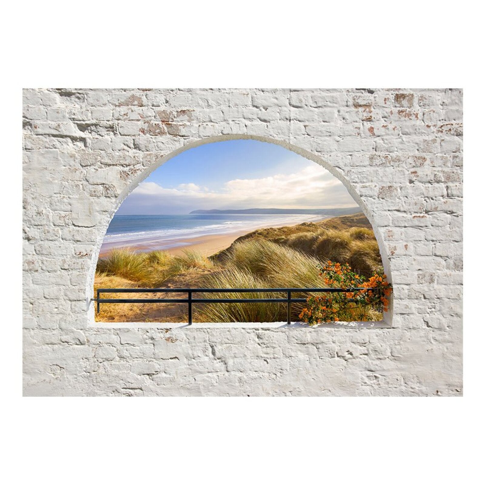 Papier peint plage cachée - 200 x 140 cm - 2