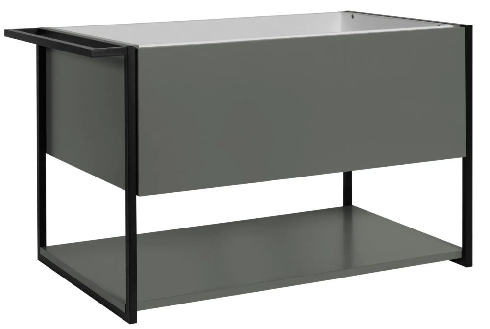 Szafka pod umywalkę LOV 80 cm szaro-zielony półmat