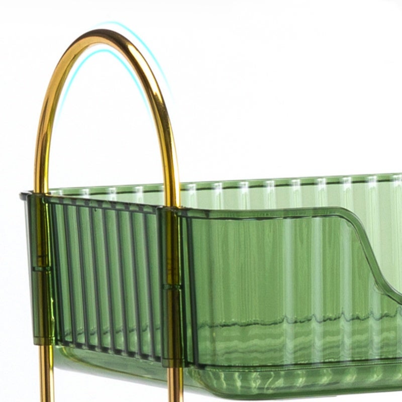 Organisateur de cosmétiques luxe, boîte de rangement pour soins de la peau de salle de bain, organisateur de table de maquillage, 30*17*6CM - 2