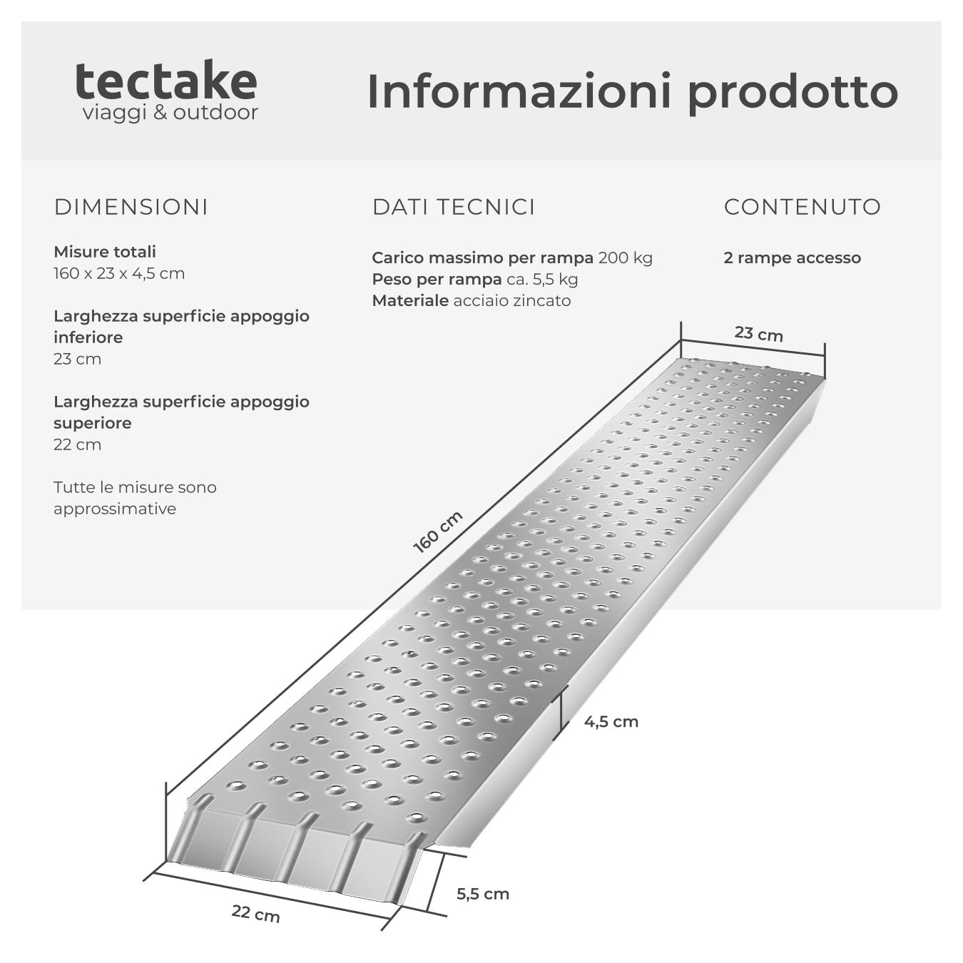 TECTAKE Rampas de carga Kit de 2 - 5