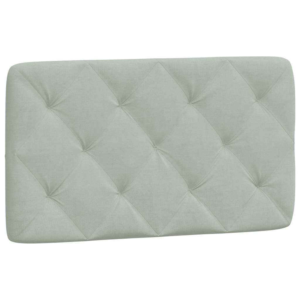 Cadre de lit sans matelas gris clair 90 x 190 cm velours - 8